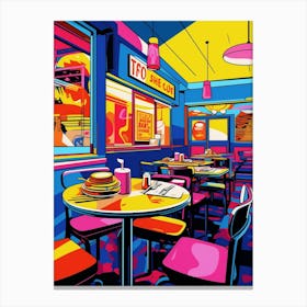 Retro Diner Colour Pop 1 Canvas Print