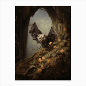 Blyths Horseshoe Bat Vintage Illustration 1 Canvas Print