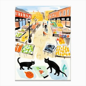 The Food Market In London 7 Illustration Canvas Print