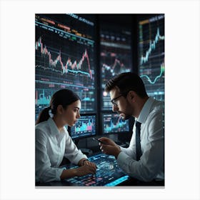 Stock Market Trading Concept Canvas Print