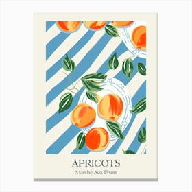 Marche Aux Fruits Poster Apricots Fruit Summer Illustration 7 Canvas Print