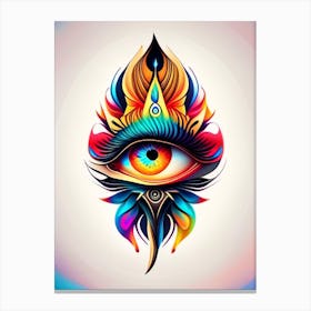 Energy Flow, Symbol, Third Eye Tattoo 1 Canvas Print