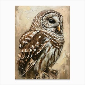 Barred Owl Painting 2 Canvas Print