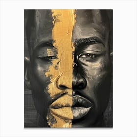 Black And Gold 47 Canvas Print