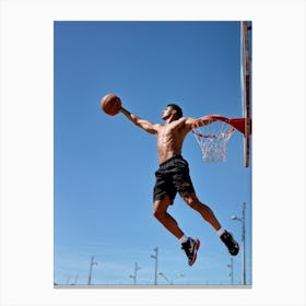 Young Shot Competition Play Board Urban Action Man Court Training Fitness Basket Abdomin (9) Canvas Print