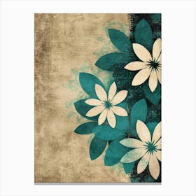 Flowers On A Background Canvas Print