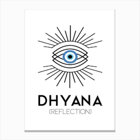 Dhayana Evil Eye Symbol Canvas Print