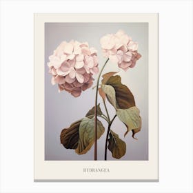 Floral Illustration Hydrangea 1 Poster Canvas Print