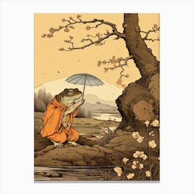 Wise Frog Japanese Style 5 Canvas Print
