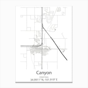 Canyon Lake,United States Minimalist Map Canvas Print