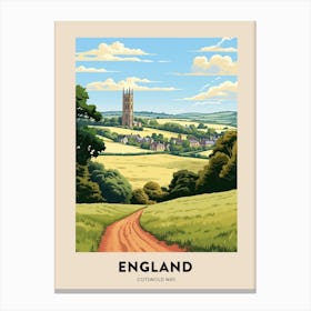 Cotswold Way England 1 Vintage Hiking Travel Poster Canvas Print