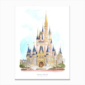 Disney World Cinderella Castle Florida USA Canvas Print