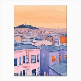 San Francisco Rooftops Morning Skyline 4 Canvas Print