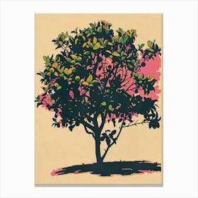 Lime Tree Colourful Illustration 3 Canvas Print