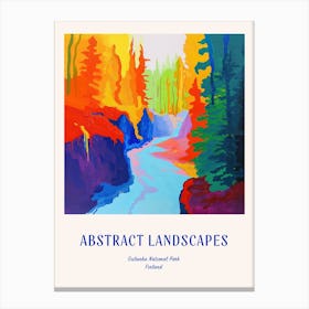 Colourful Abstract Oulanka National Park Finland 1 Poster Blue Canvas Print
