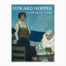 Edward Hopper Soi Bleu Canvas Print