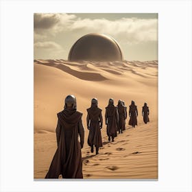 Dune Fan Art Procession In The Desert Canvas Print