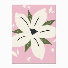 Tropical Flower | 05 - Pink Botanical Canvas Print