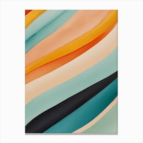 Glowing Abstract Geometric Painting (19) Canvas Print