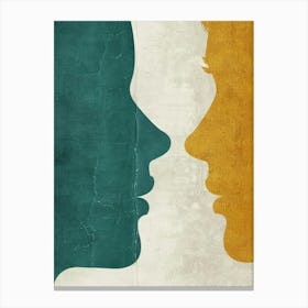 Portrait Of A Woman And A Man Canvas Print