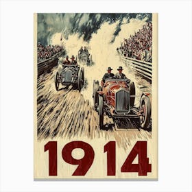 Aihrgdesign A Vintage Poster Of An Automobile Rally In 1914 F 703a91b2 5ed0 4558 8c7d 41097291e59f 2 Canvas Print