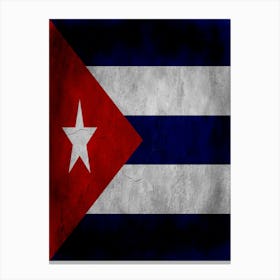 Cuba Flag Texture Canvas Print
