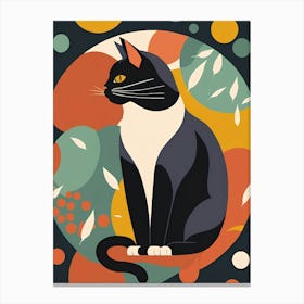 Cat In A Circle Canvas Print