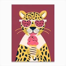 Leopard Ice Cream Canvas Print