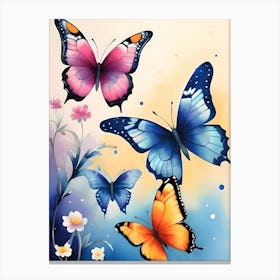 Butterfly Watercolor Painting Canvas Print