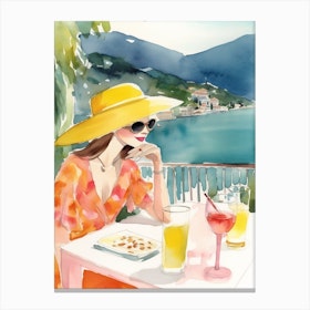 A Cocktail In Amalfi Canvas Print