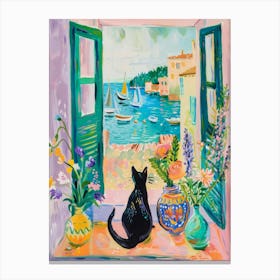 Cat By The Window 3 Canvas Print