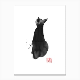 Cat Black Canvas Print