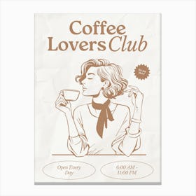 Coffee Club Kitchen | Coffee Lover’s Club | Coffee Bar 11 Canvas Print