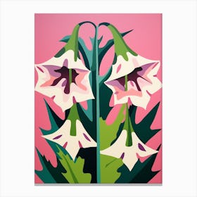 Cut Out Style Flower Art Canterbury Bells 2 Canvas Print