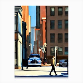 American Street Scene Canvas Print