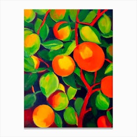 Tangelo Fruit Vibrant Matisse Inspired Painting Fruit Canvas Print