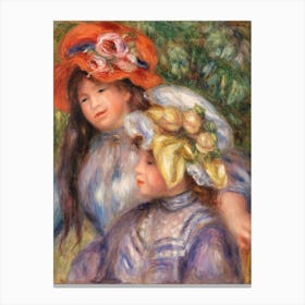 Two Girls (1910), Pierre Auguste Renoir Canvas Print