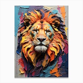 Abstract Lion Painting 1 Canvas Print