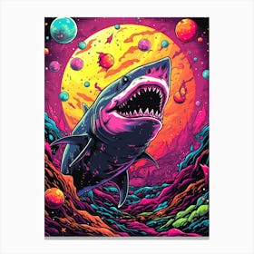 Shark In Space Canvas Print