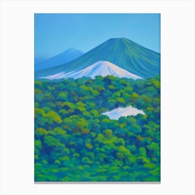 Arenal Volcano National Park Costa Rica Blue Oil Painting 2  Canvas Print