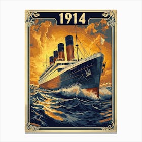 Aihrgdesign A Vintage Travel Poster Of A Grand Steamship Emba 87201846 3e40 4c66 B7f0 25e0386db172 2 Canvas Print