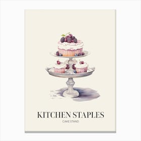 Kitchen Staples Cake Stand Canvas Print