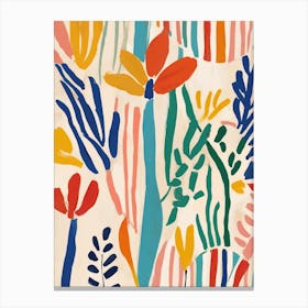 Colorful Matisse Abstract Plants Canvas Print
