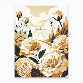 Roses In The Park Canvas Print