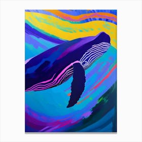 Humpback Whale Abstract Brushstroke Painting Canvas Print