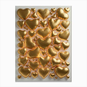 Gold Hearts 1 Canvas Print