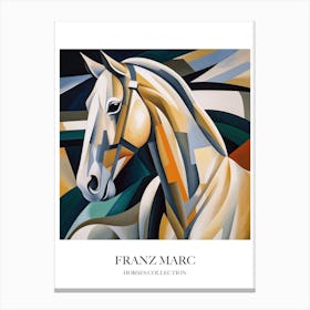 Franz Marc Inspired Horses Collection Painting 05 Canvas Print