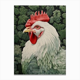 Ohara Koson Inspired Bird Painting Chicken 4 Canvas Print