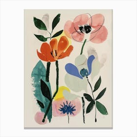 Painted Florals Cyclamen 2 Canvas Print