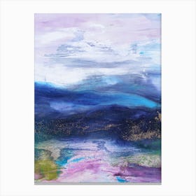 Blue Mountains Abstract Painting Canvas Print